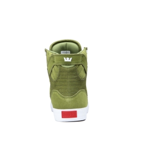 Supra Womens SKYTOP High Top Shoes Moss/white | US-36200